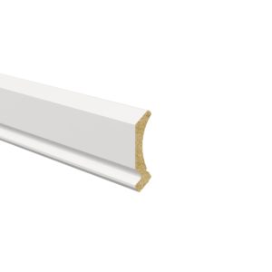 Bright White 3.75 in. W x 96 in. D x 3 in. H Crown Moulding with Cleat