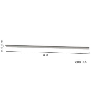 WHITE 96-IN CROWN MOLDING