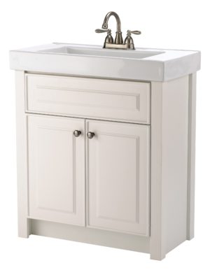 Primrose 30-inch W 2-Door Freestanding Vanity in White With Ceramic Top in White