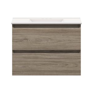 Sage 30 in. W x 18-1/2 in. D Vanity in Savanna with Porcelain Vanity Top in Solid White with White Basin