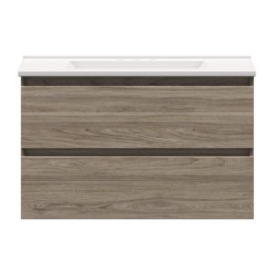 Sage 36 in. W x 18-1/2 in. D Vanity in Savanna with Porcelain Vanity Top in Solid White with White Basin